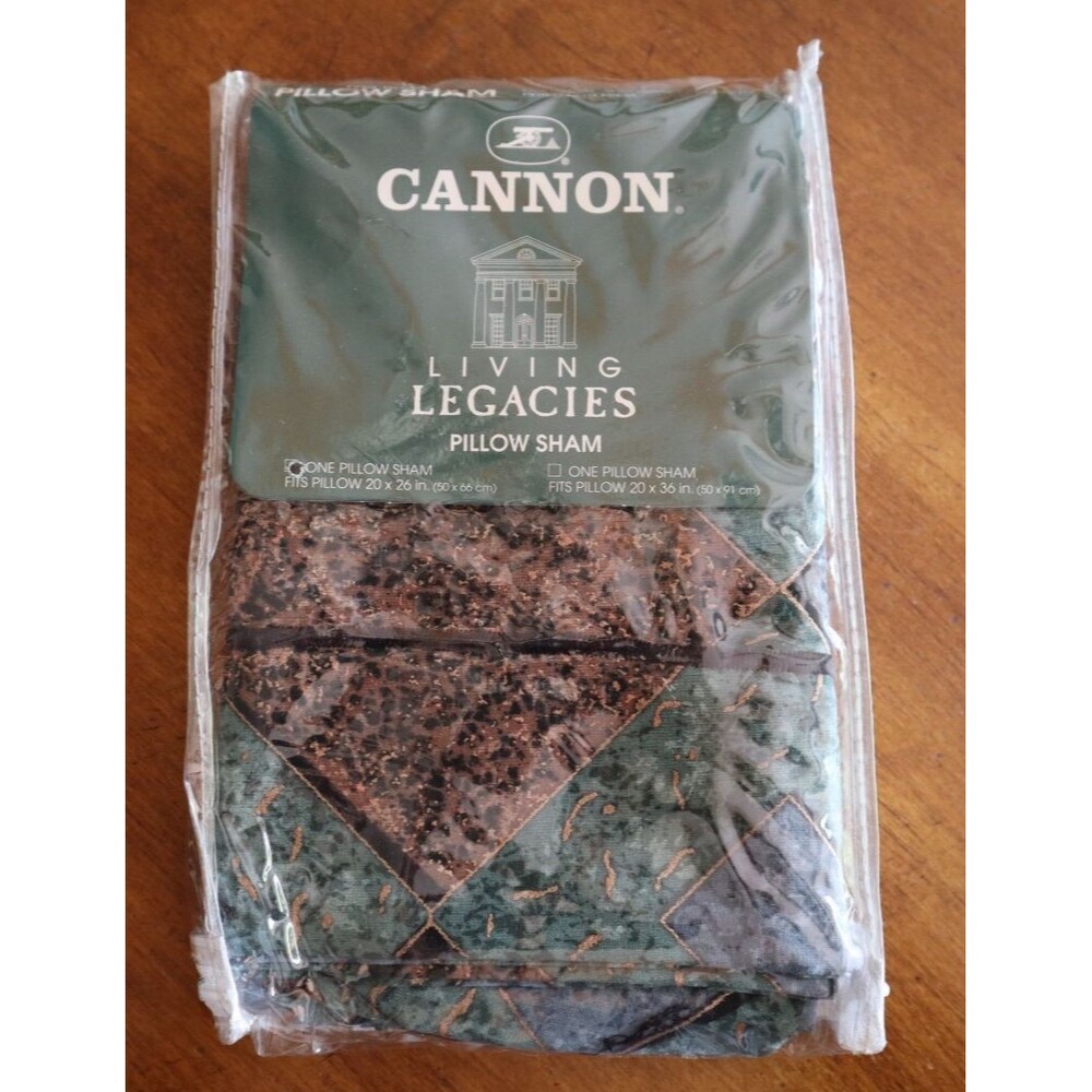 Vtg Fieldcrest Cannon Pillowcase Standard Geometric Metallic 20x26 Made in USA